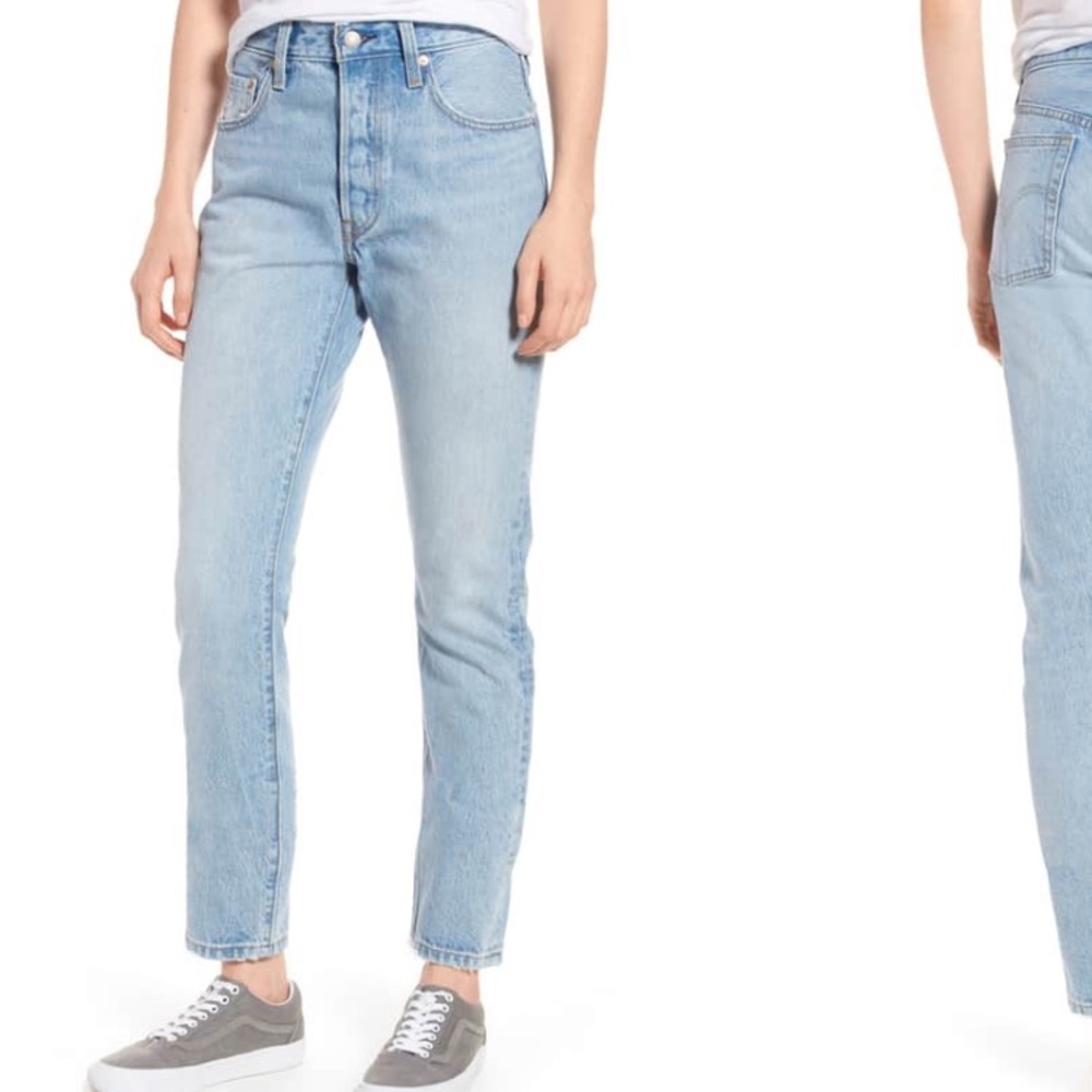 Levi 501 high waist skinny jeans